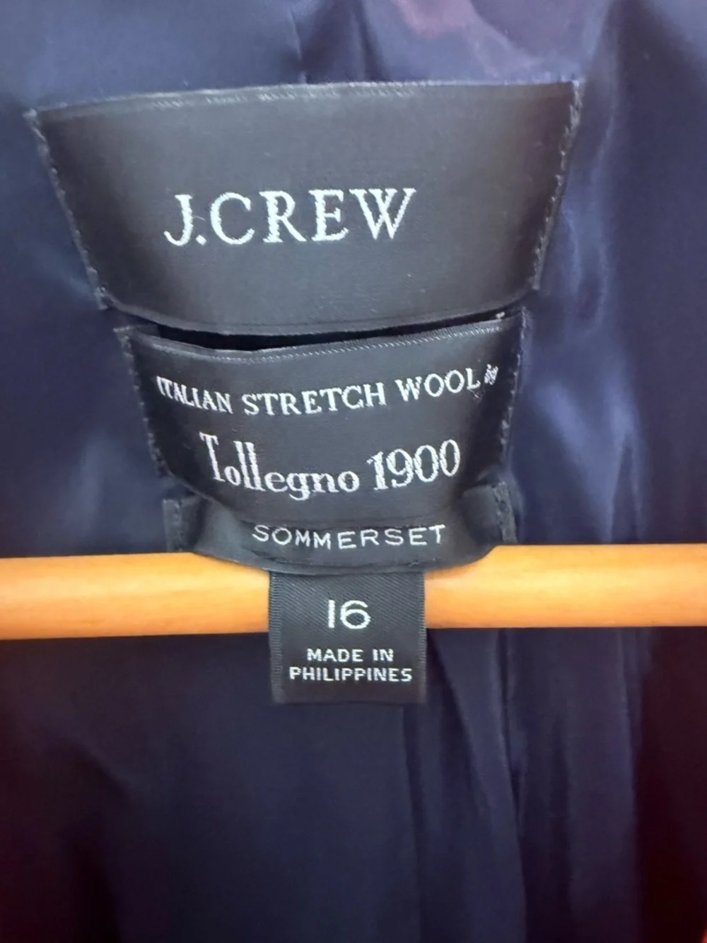 J.Crew Somerset Salmon Blazer Tollegno 1900 Wool Size 16 Business